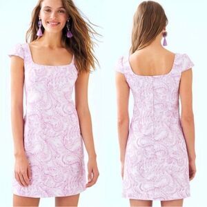 Lilly Pulitzer Laurent Dress Summer Floral Cap Sleeve Party Spring Dress Paisley